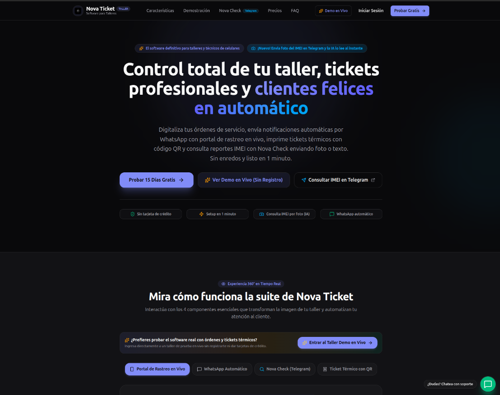 Nova Ticket — Multi-Tenant SaaS Operating System for Tech Repair Shops - 2